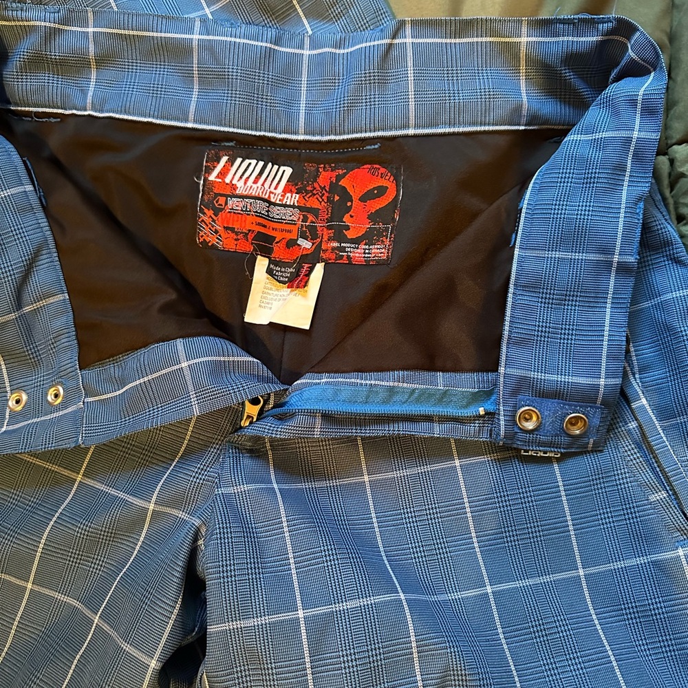 Workshop Republic Clothing Blue Plaid Pants